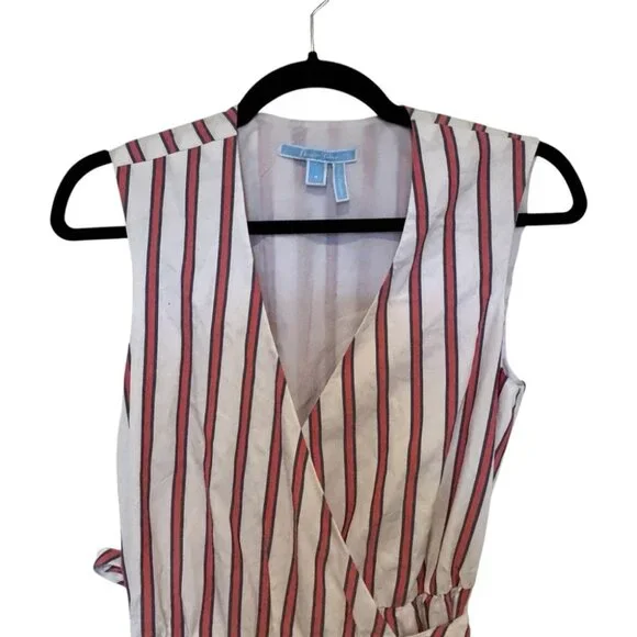 Draper James Stripe Faux Wrap Tank Dress Size 4 - Picture 6 of 10